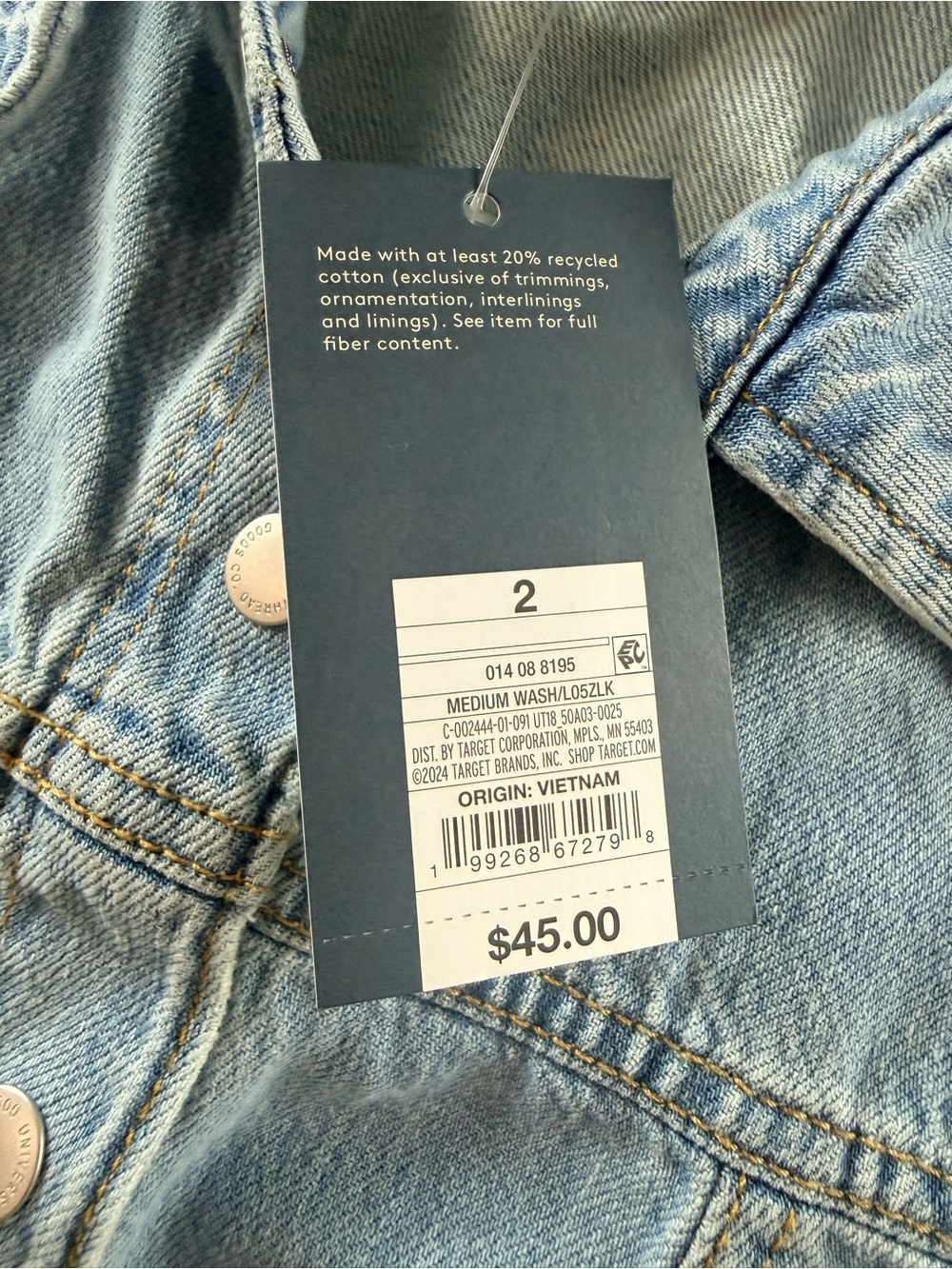 Universal Thread Light Blue Denim Shirt Dress - Picture 3 of 8
